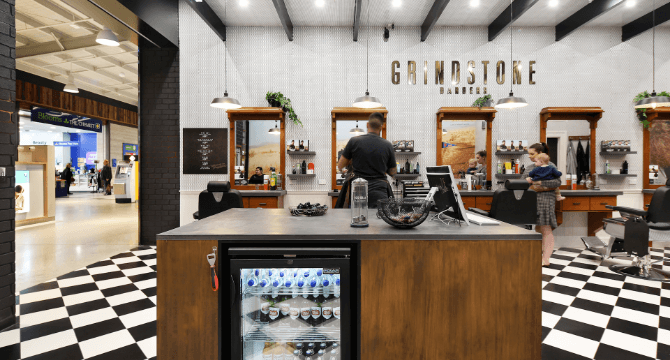 Banner Grindstone Barber Barista